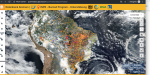 Die brasilianische satellitengestützte Datenbank "Base 2" stellt zeitgleich Aufnahmen von Waldbränden in Brasilien ins Internet. Sie ist abrufbar über den Link http://queimadas.dgi.inpe.br/queimadas/bdqueimadas/